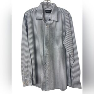 Cherokee Kids Blue and White Striped Button Down Shirt